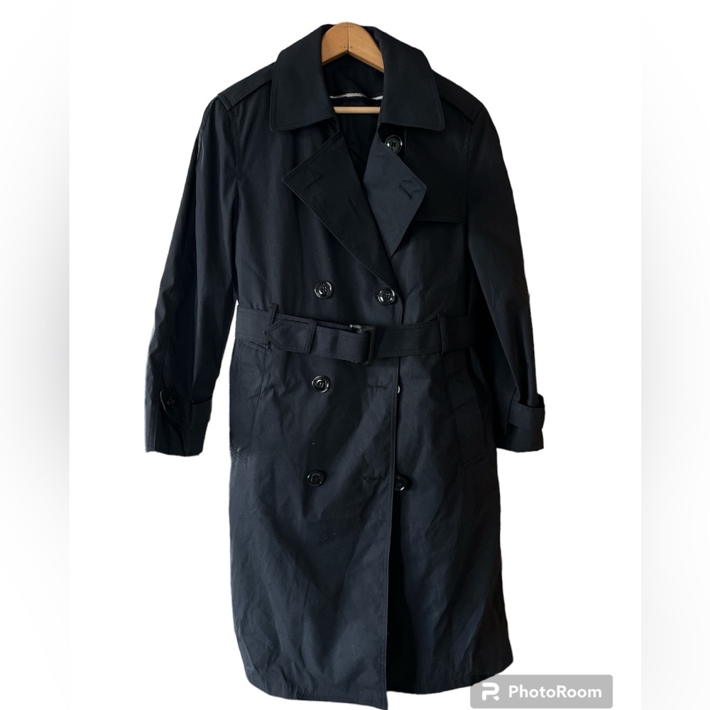 Defense Logistics Agency Military Class A Trench Coat Women’s 8S BLACK